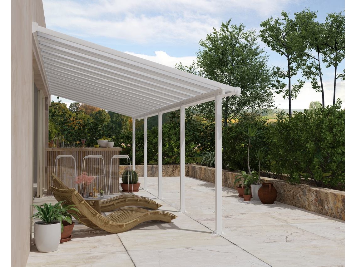 CANOPIA Pérgola Olympia Cobertor de Terraza de Aluminio 3X9,2 m Blanco
