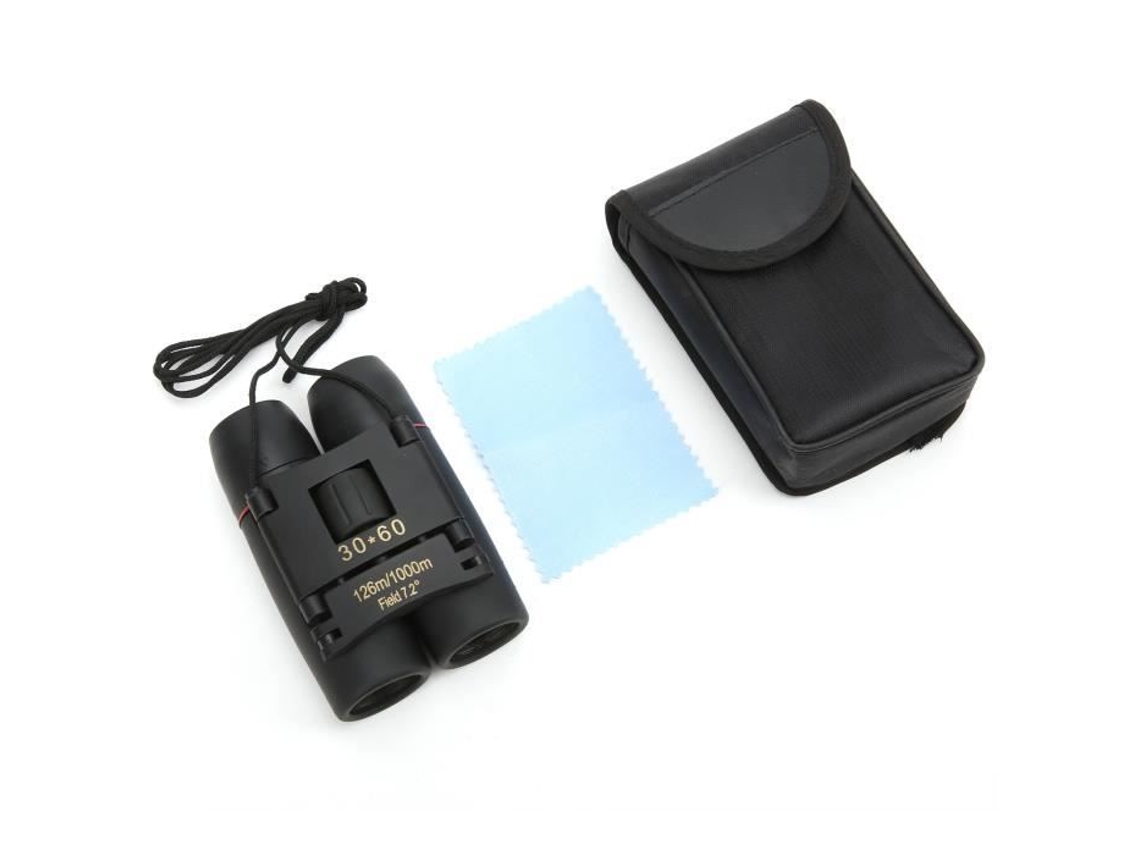 Hai Telescopio Binocular Plegable 30X60 Mini Binoculares Plegables Portátiles Telescopio 30X60 Zoom 126M/1000M Binoculares para ZJCHAO