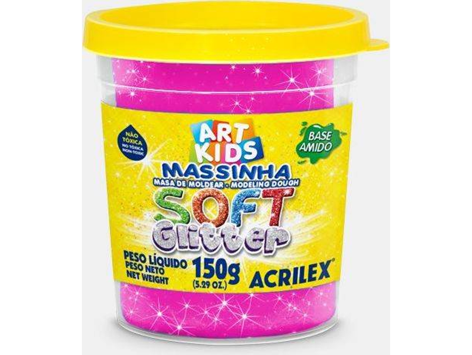 Purpurina Tridimensional Acrilex Rosa - 35 Ml | Para Manualidades Y Decoración