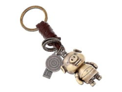 2026-llavero De Cuero Con Patrón De Cerdo Vintage Para Niños