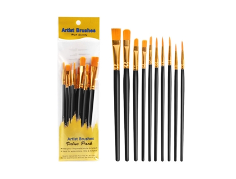 Juego de pinceles para pintura al óleo, 10 Uds., pinceles para pintar arte KH2023