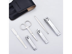 Rebe-set de 6 cortauñas de acero inoxidable para manicura y pedicura, regalo portátil