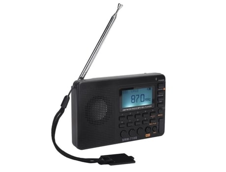 HURRISE Mini Radio Multifuncional Pequeño Radio FM/AM/SW Grabadora Portátil de Altavoz Estéreo Sonido de Casete