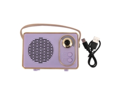 Altavoz portátil (sonido estéreo inalámbrico, diseño retro)