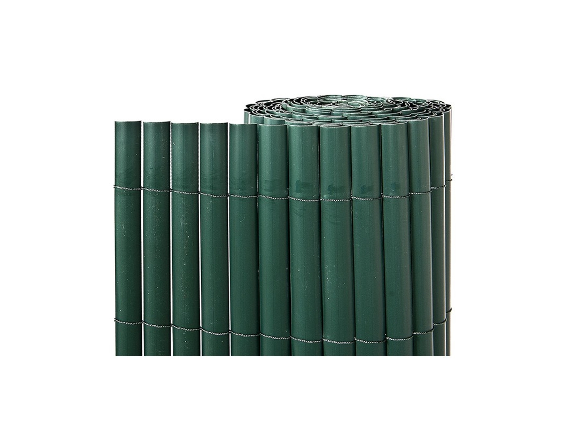 Cañizo ocultación PVC verde oscuro 2 x 5 metros, simple cara