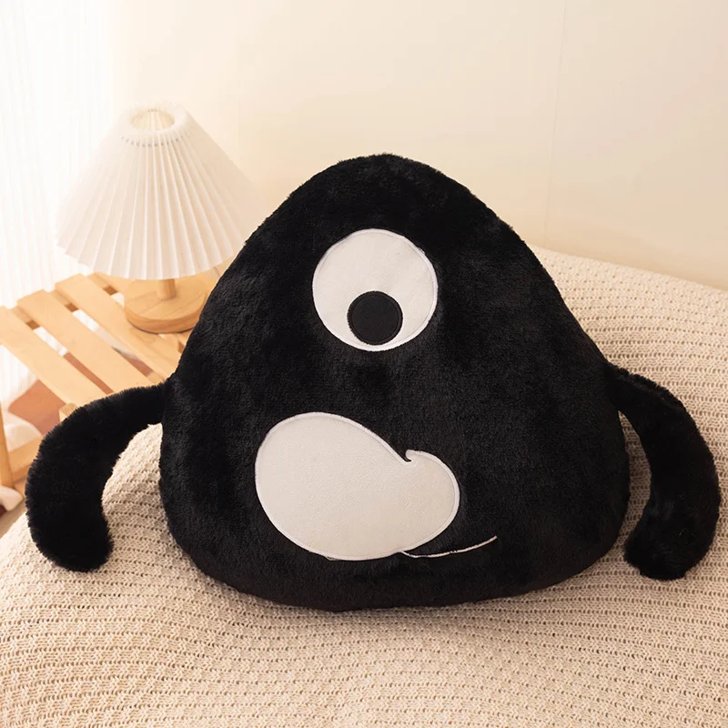 (monstruo De Ojos Negros Grande, 45 Cm) Cojín Decorativo Para Sofá, Cojín Creativo