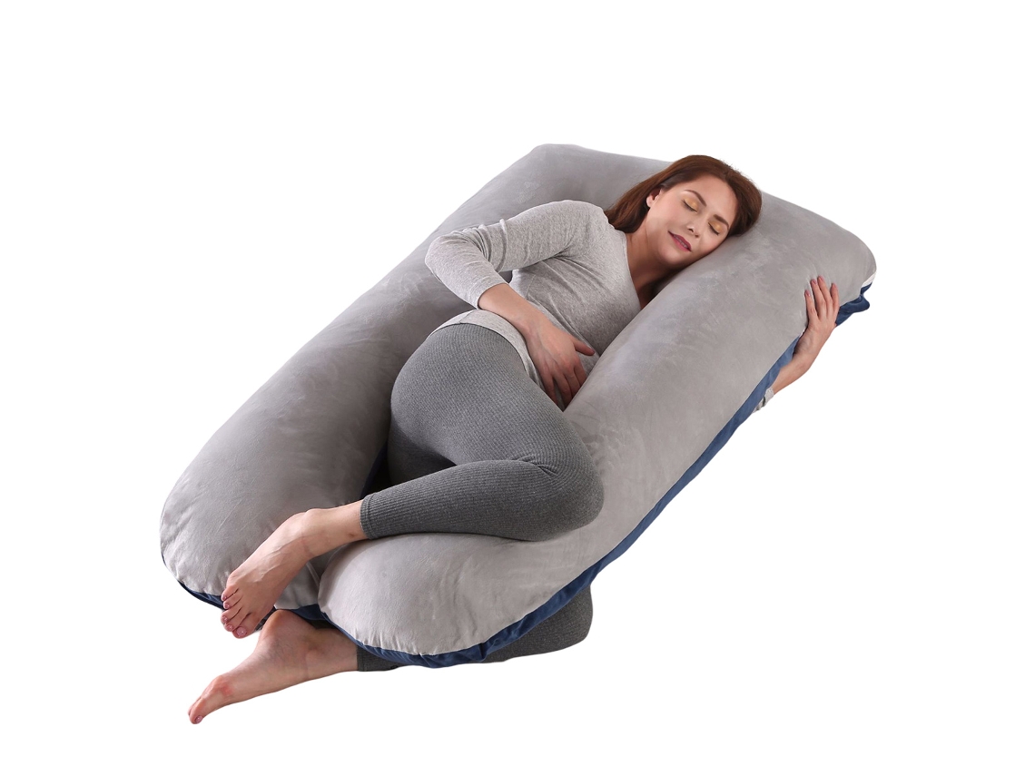 Almohada Para Embarazadas, Almohada En U Desmontable Y Lavable, Gran Cojín De Espalda
