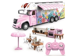 Coche Teledirigido De 2,4 Ghz Con Luces, Música Y Muebles De Camping En Miniatura*.