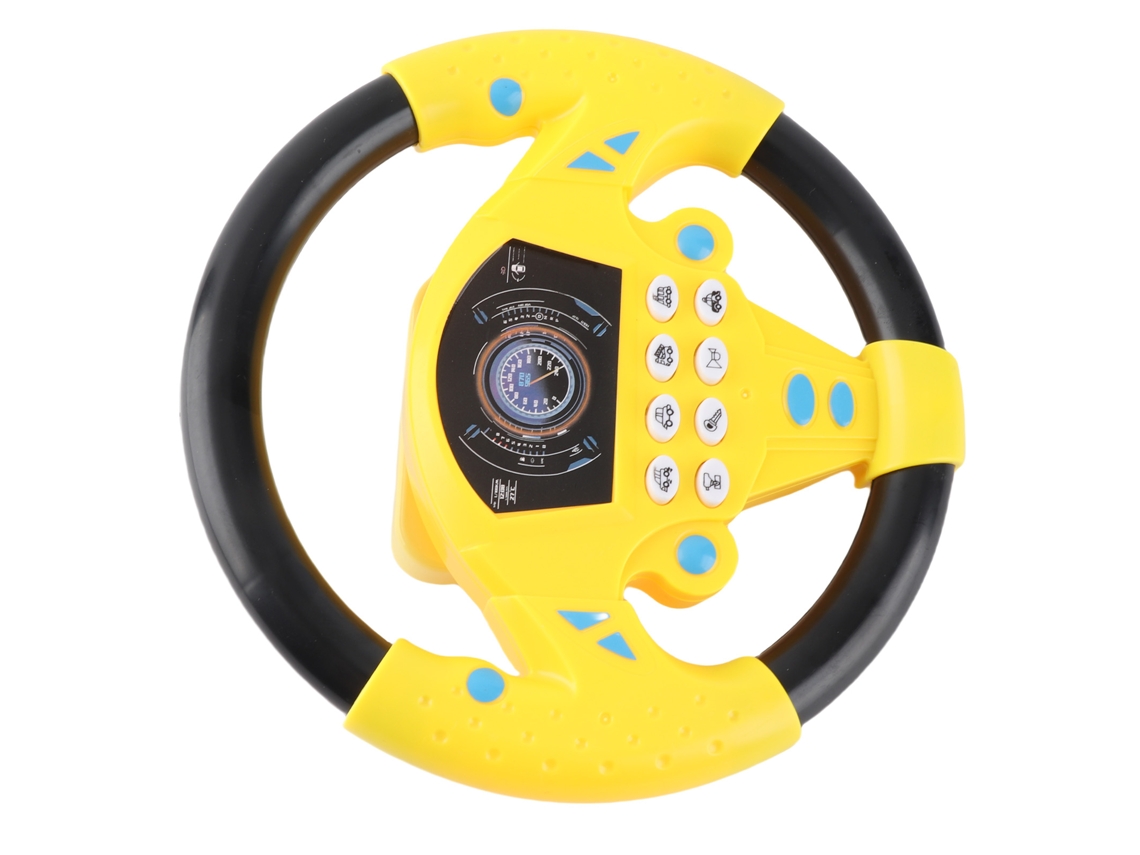 Volante Educativo Para Bebés Con Música Y Ventosa - Juguete Inteligente - Amarillo