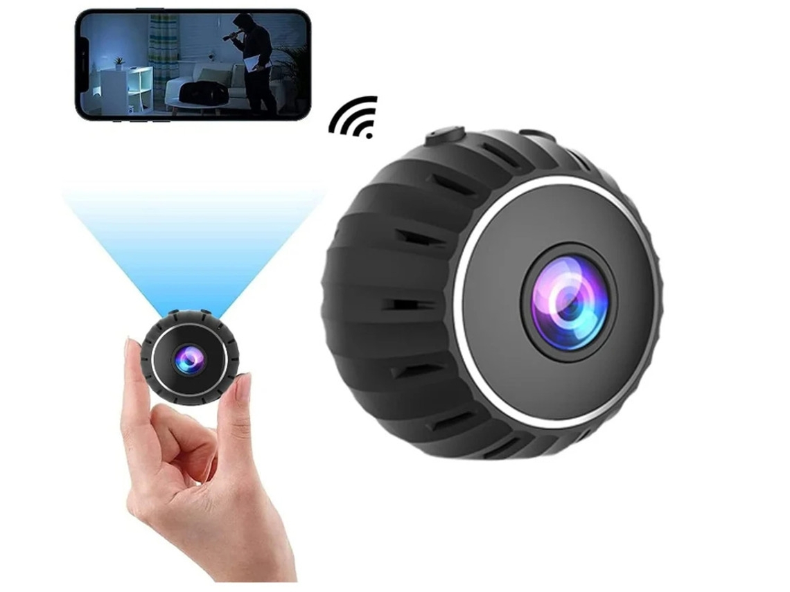 Mini cámara espía Bestvite X10 HD 1080P, inalámbrica, con visión nocturna, detección de movimiento, WiFi, cámara de seguridad para el hogar, color negro