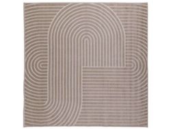 Alfombras De Área Cuadrado Palmeras Beige 240 X 240 Cm