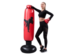 Saco de Boxeo Inflable Vertical de PVC para Entrenamiento CUICH (Rojo Knockout)