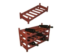 Rack de vinho empilhável em terracota para vinhos, bebidas e garrafas de vidro ou plástico 60 x 25 x 13,5 cm ARTEMA