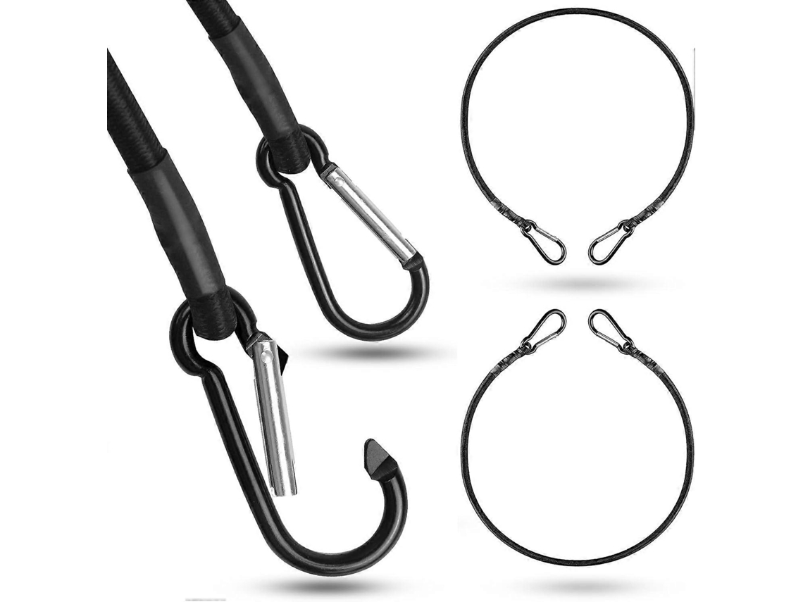 Set De 2 Bandas Elásticas Con Mosquetón, Resistentes Y Impermeables, Para Coche, Bicicleta, Moto, Lonas, Toldos Y Actividades Al Aire Libre