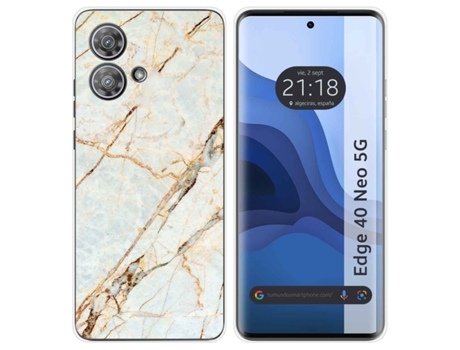 Funda Diseño Mármol para Motorola Edge 40 Neo 5G TUMUNDOSMARTPHONE Silicona Multicolor