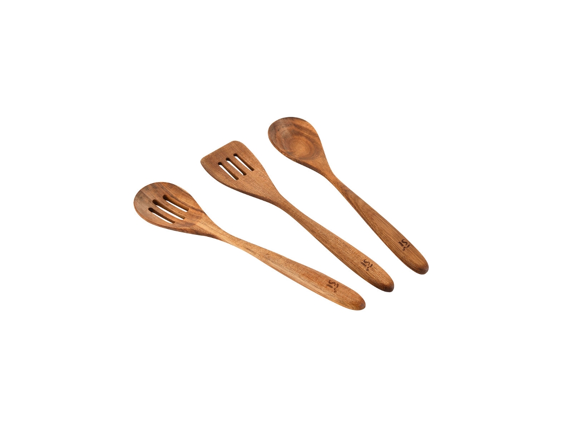 Juego de Utensilios de Cocina SAN IGNACIO Compact 3 Piezas Madera de acacia