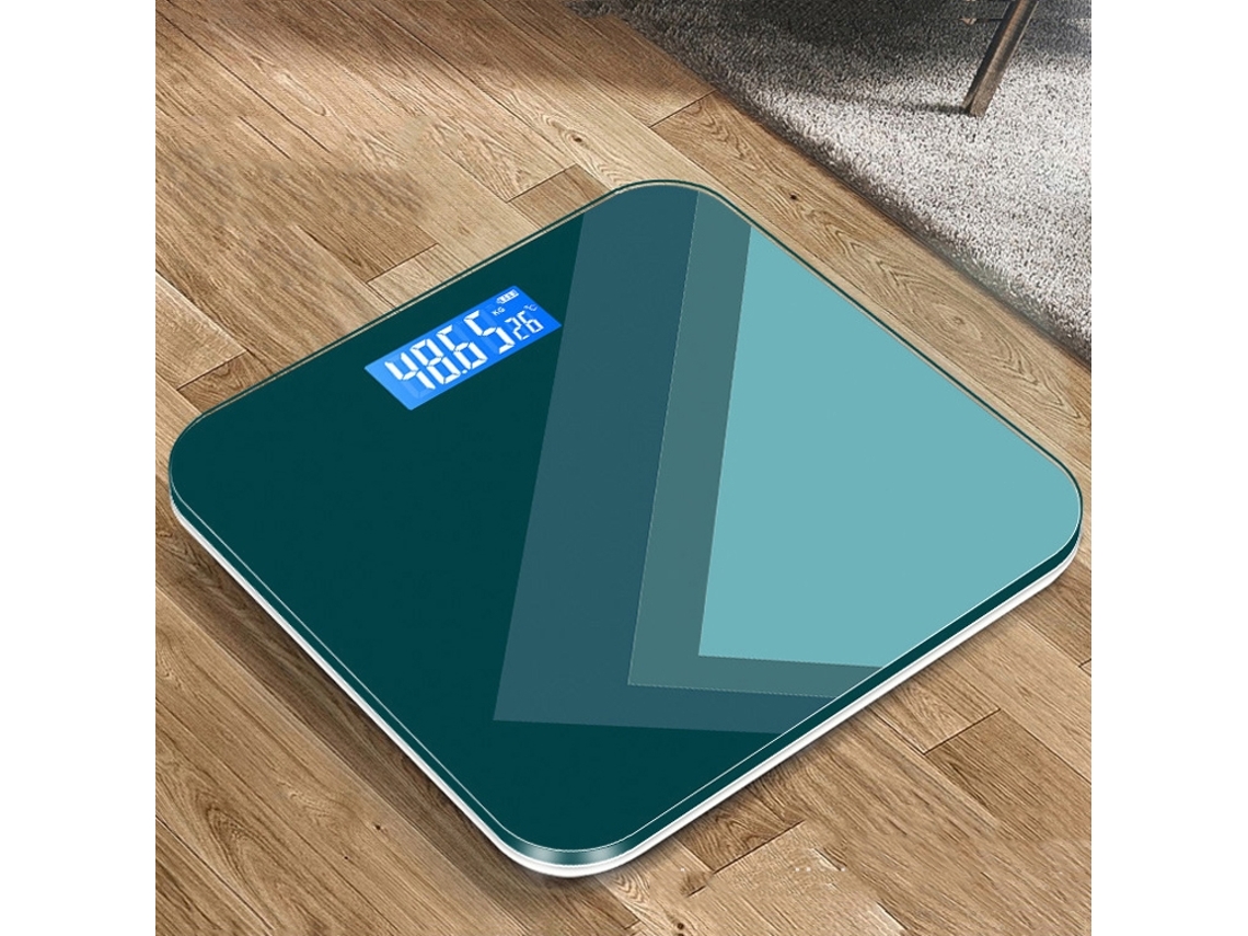 Báscula electrónica inteligente recargable de 28 cm para uso doméstico. Mdug (verde oscuro)