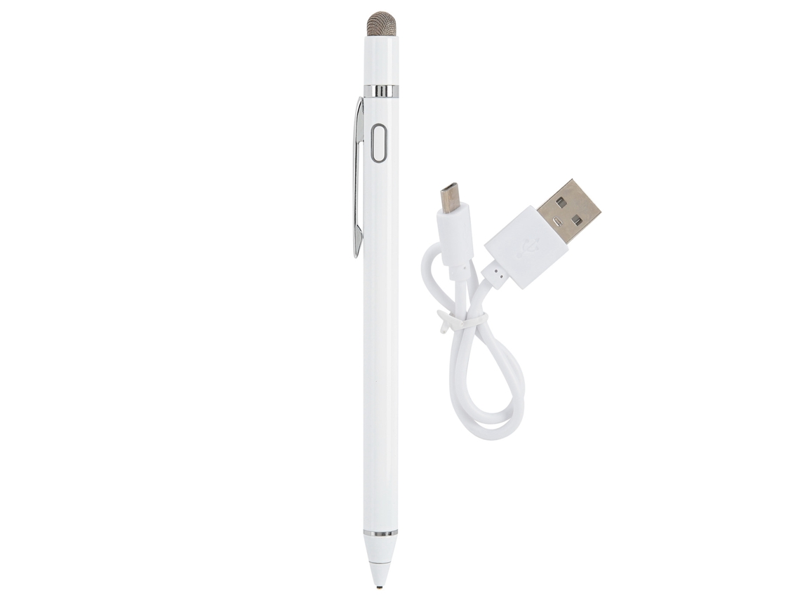 Caneta Estilográfica Ativa Capacitiva Universal Para Celular E Tablet Ios/android Branca Wyh0004