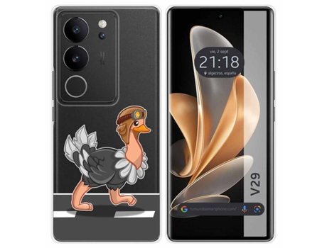 Funda Diseño Avestruz para Vivo V29 5G TUMUNDOSMARTPHONE Multicolor