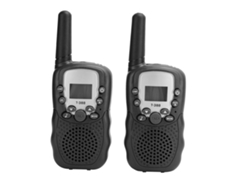 Rádio De Duas Vias Mini T388 Com Tela Lcd E Luz Brinquedo Infantil Para Exterior Presente Para Crianças Preto
