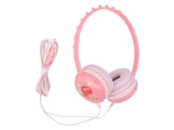 Fone De Ouvido Infantil Fio Dinossauro Bonito Ajustável 3.5mm Para Crianças Meninos Meninas Pc Tablets Rosa