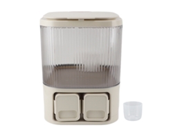 Contenedor De Almacenamiento De Arroz, Harina, Granos Y Cocina, Hermético Y Duradero De 10 Litros.