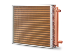 Intercambiador de calor agua-aire Succebuy de 18 x 20 pulgadas, 3 filas, con puertos de 3/8 de pulgada y 242 aletas