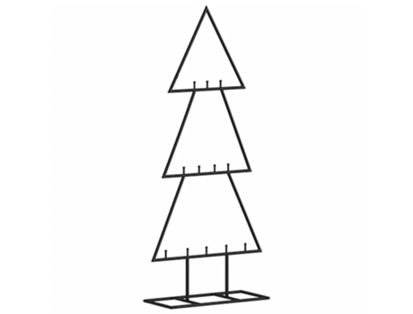 VIDAXL Árbol de Navidad para decoración metal negro 60 cm