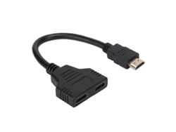 Adaptador Convertidor Divisor Hdmi 1 Entrada 2 Salidas 1080p Macho A Hembra