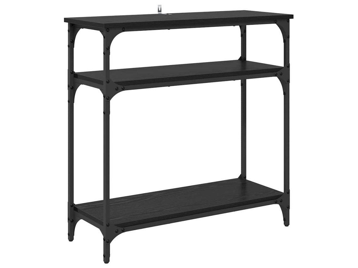 Maison Exclusive - Mesa Consola Roble Negro 75 X 29 X 75 Cm Madera De Ingeniería