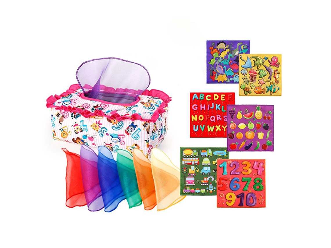 Juguetes Montessori Para Bebés De 6 A 12 Meses: Caja Sensorial De Pañuelos - Jugando Con Papel