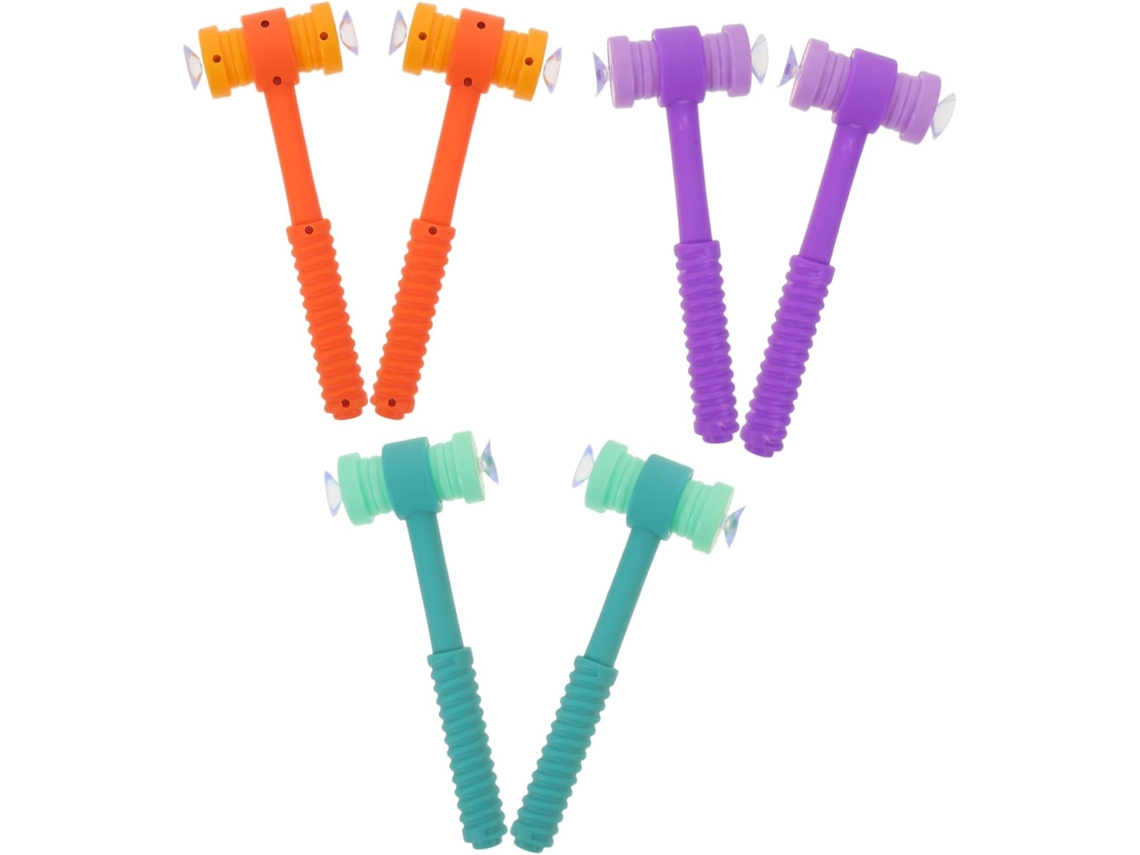 Juego de 6 martillos de juguete para niños, martillo con ventosa para niños CHABERLU