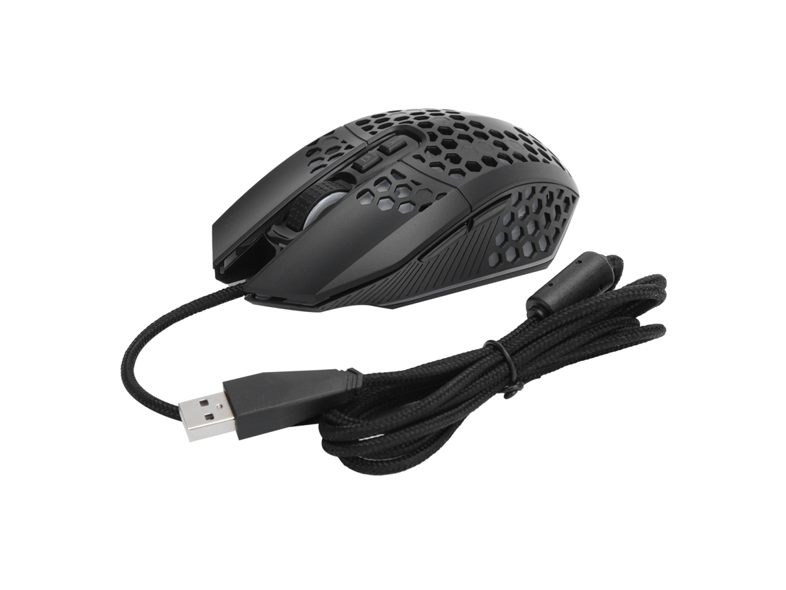 Ratón Para Juegos Con Cable, 8000 Dpi, Iluminación Rgb, Diseño Ergonómico Hueco Para Ordenadores De Sobremesa/portátiles, Negro.