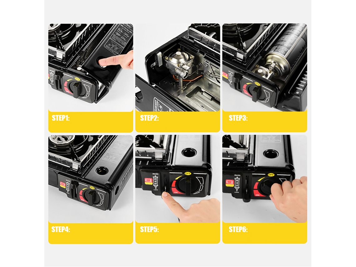Cocina de gas portátil de 2900 W para camping