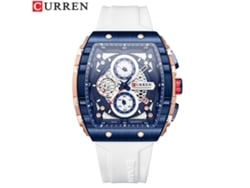 Reloj Unisex Impermeable Con Calendario Para Hombre (blanco), Reloj De Pulsera De Cuarzo Multifuncional De Seis Manecillas.