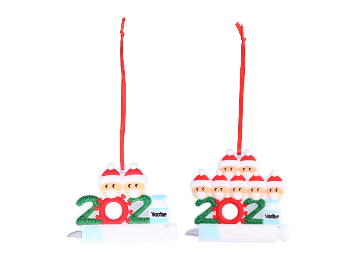 2 Adornos Navideños Personalizados 2021 Para Una Familia De Dos O Siete Personas