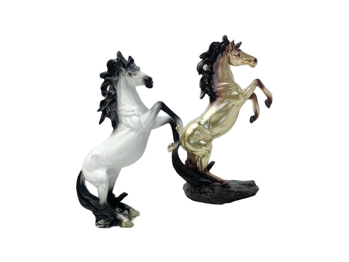 Escultura de carreras de caballos de resina 3D para decoración del hogar y regalos corporativos.
