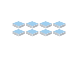 Juego de 8 disipadores de calor de aluminio de 50 x 50 x 15 mm con adhesivo, accesorio de refrigeración blanco
