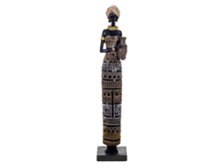 Figura de Africana Negro de Resina 56*10*12cm