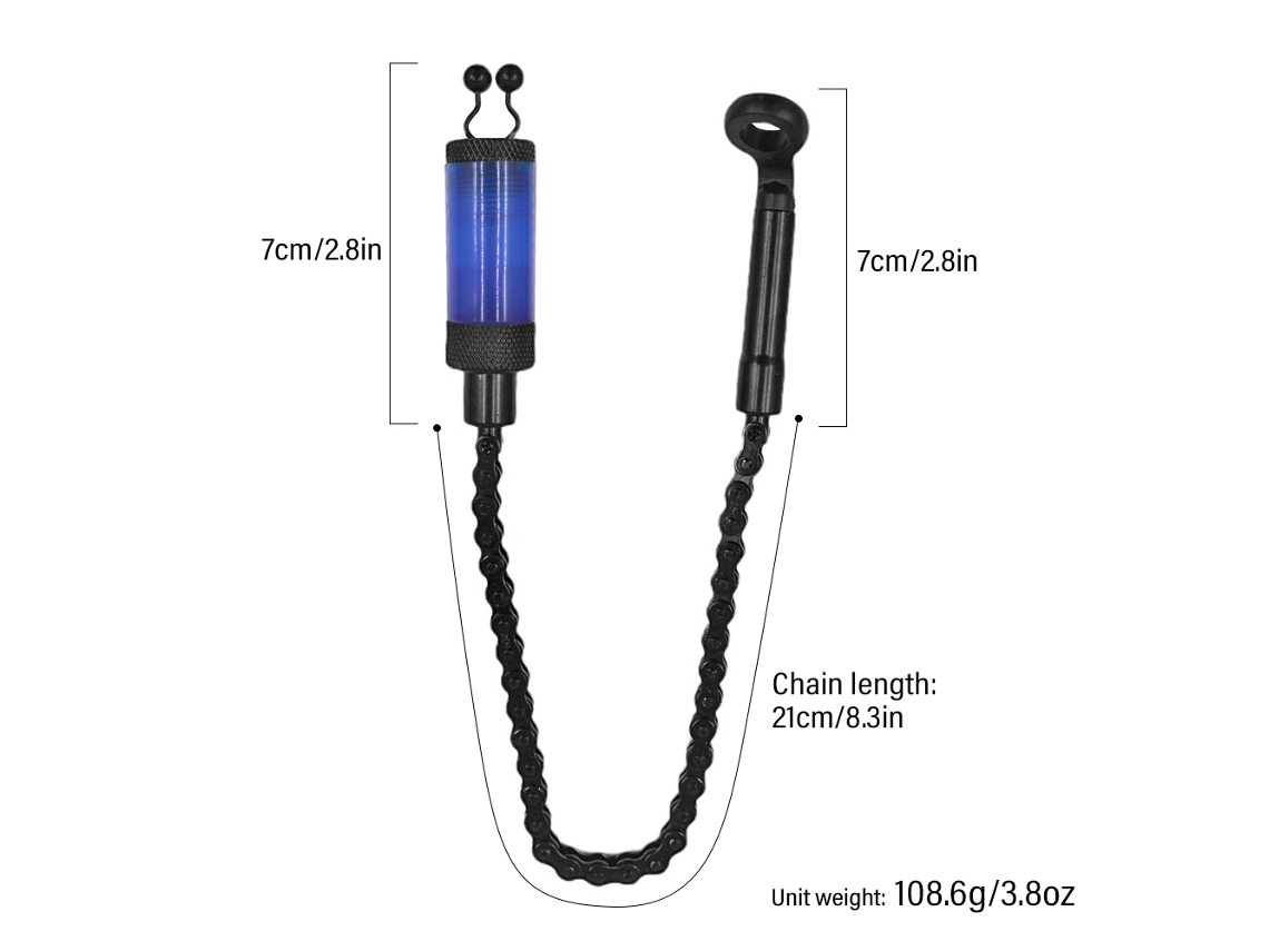 Alerta De Picada Para Pesca Con Cadena De Hierro De 21 Cm. Anclaje De Advertencia De Picada Para Pesca De Día Y De Noche.