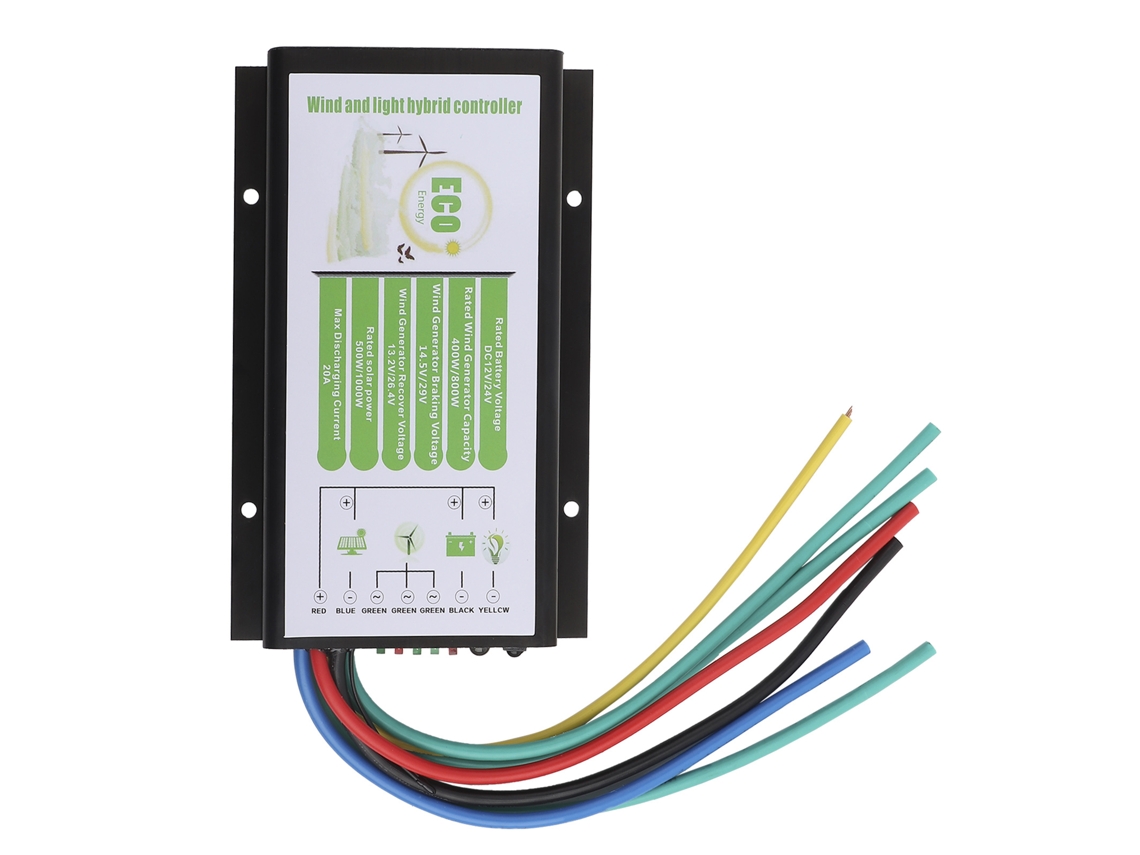 Yncm2026-controlador Híbrido De Carga Eólica/solar 12/24v 400/800w 500/1000w 20a Para Generador Energético