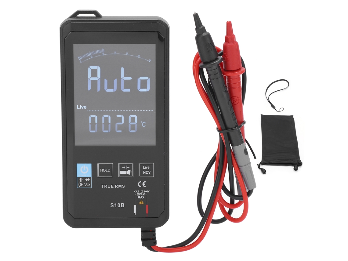 Multímetro Digital Portátil De Alta Precisión S10b Con Pantalla Invertida, Que Mide Voltaje Cc/ca, Resistencia Y Capacitancia.