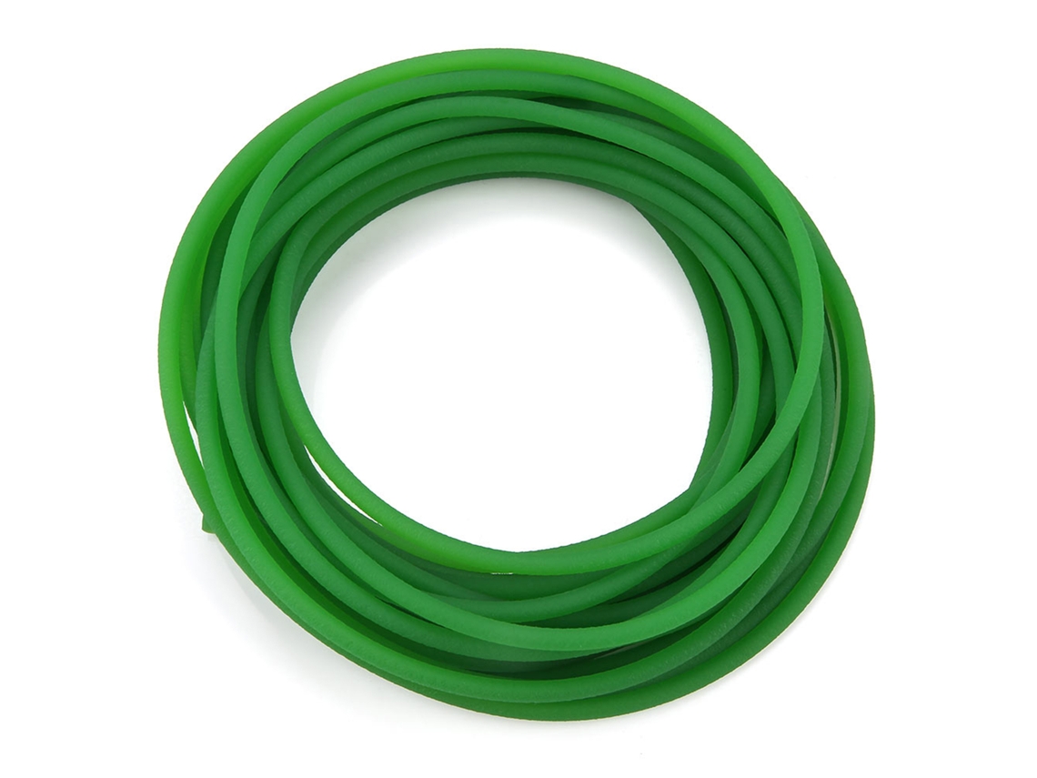 Correa redonda de poliuretano con superficie verde rugosa para transmisión (5 mm x 10 m)