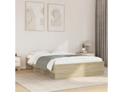 Estructura De Cama Sin Colchón Madera Roble Sonoma 120x200 Cm