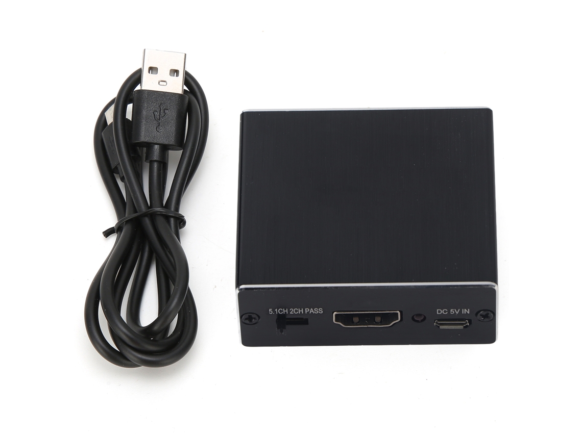 Extractor De Audio Hdmi 4k Con Divisor Rca Spdif, 3 Modos De Audio Pass 2.0ch 5.1ch, Abs