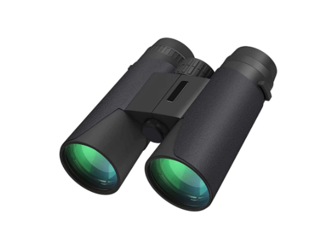 Binoculares HD 12x42, compactos, impermeables y antivaho, para observación de aves, caza, senderismo, deportes y conciertos (negros)