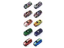 10pcs Carro De Brinquedo De Mola De Retorno Metal Leve Cartoon Para Aniversários Crianças