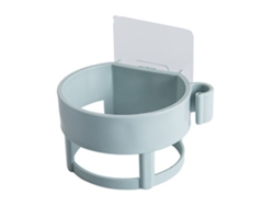 Soporte para secador de pelo de un solo orificio, autoadhesivo, ahorra espacio y se monta en la pared, ajuste universal.