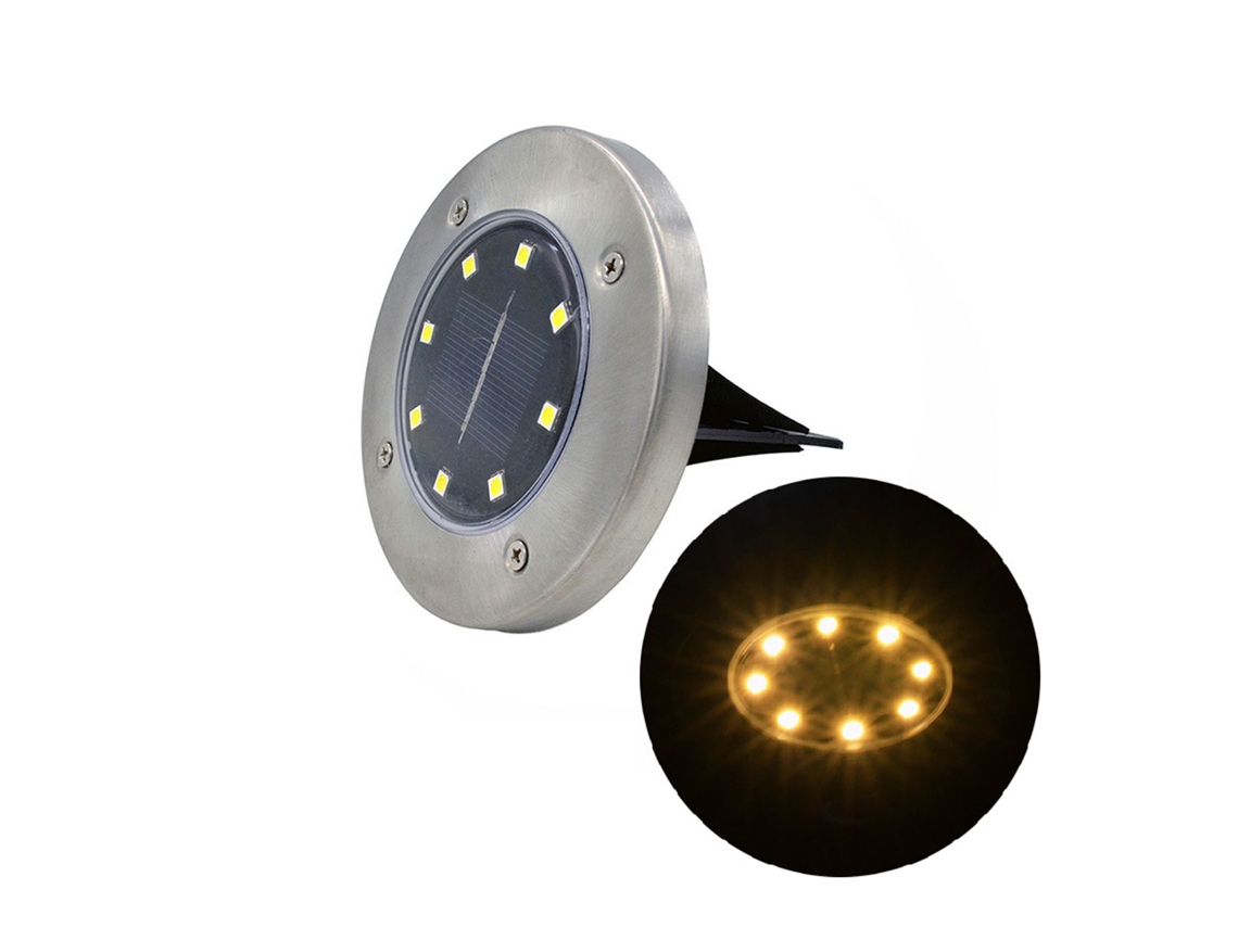2026-luz Solar De Tierra Led Ip65 Impermeable Con Sensor De Oscuridad, Luz Cálida Para Jardín Y Paisaje