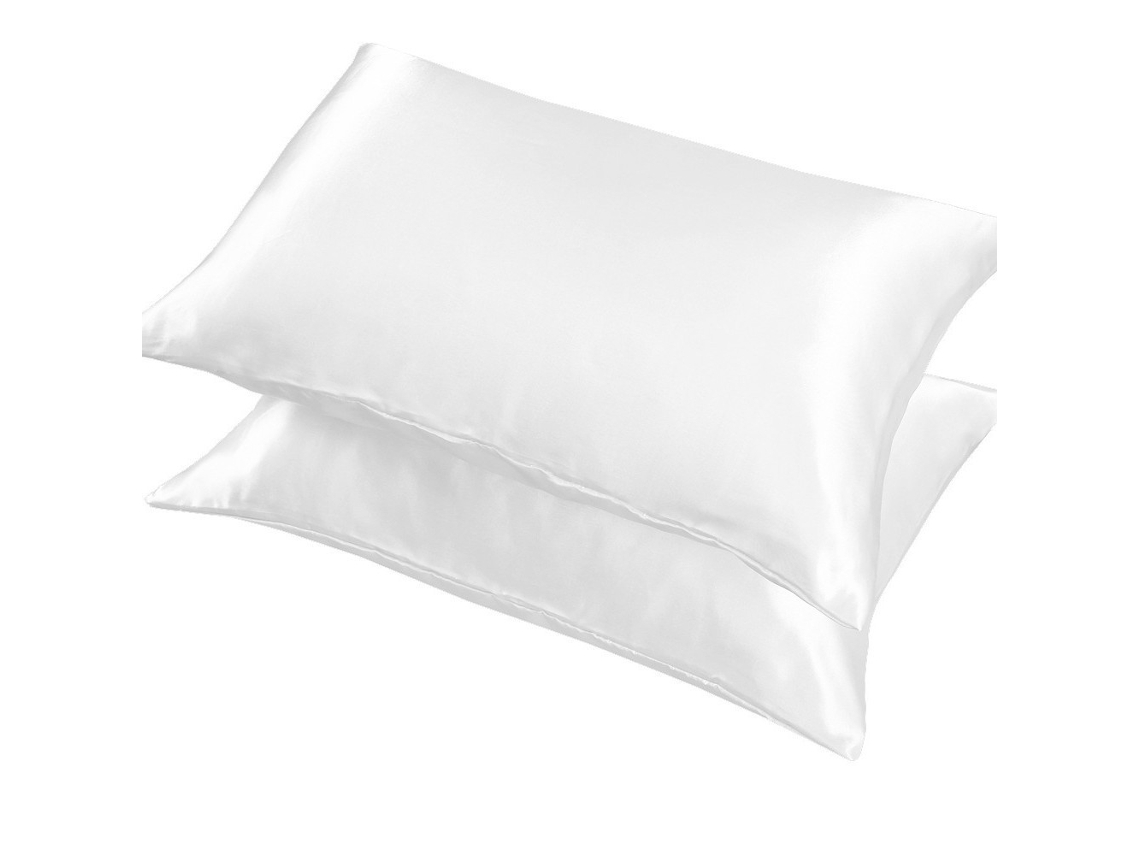 2 Pcs Almohada De Seda De Hielo-puro Blanco 20*29 Pulgadas